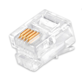 精明鼠 NOYAFA NF-1005（20个）6P4C电话水晶头 RJ11 4芯电话水晶头电信专用