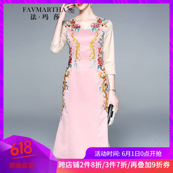 修身連衣裙杏粉色,元素,樣式,趨勢,新款,流行