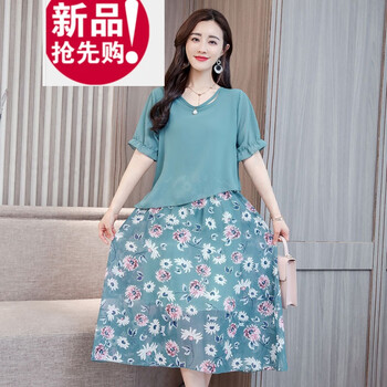 氣質(zhì)印花連衣裙，打造性感女人味
