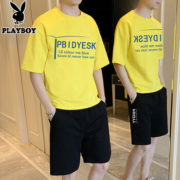 花花公子（PLAYBOY OUTDOOR） 短袖 男士T恤 CT56黃色 