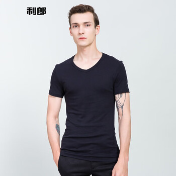 利郎（LILANZ） 短袖 男士T恤 黑02 