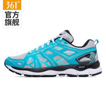 361度跑步鞋4U灰/淺湖藍 36