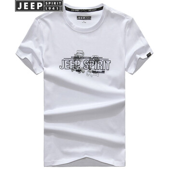 Jeep 短袖 男士T恤 白色（4011款） 