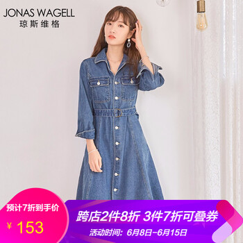 JONAS WAGELL 純色 多口袋 連衣裙