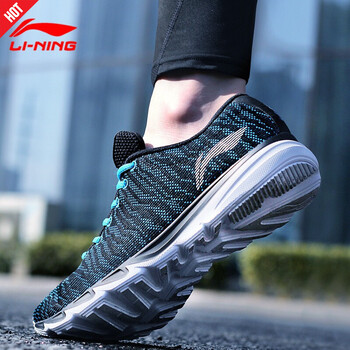 李寧跑步鞋黑/亮光藍023 