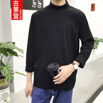 古萊登（GODLIKE） 長(zhǎng)袖 男士T恤 黑色 XL，4XL，5XL，L，M
