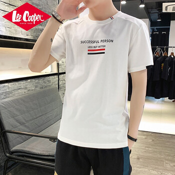 Lee Cooper 短袖 男士T恤 T7902-白色 