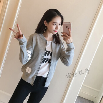 長袖薄衛(wèi)衣開衫外套女