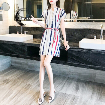 Y.W.U 條紋  連衣裙