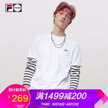 FILA 短袖 男士T恤 F11M829157F-標(biāo)準(zhǔn)白WT 