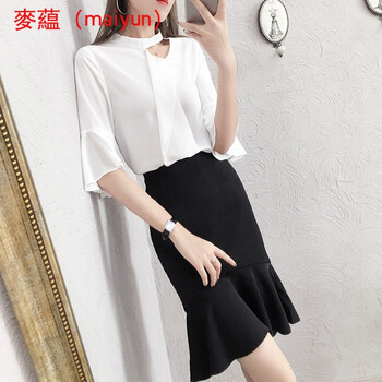 麥蘊(yùn)（maiyun） 純色 斜肩，荷葉邊 連衣裙