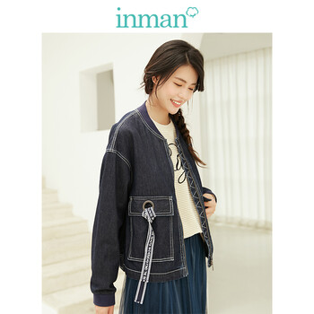 茵曼（INMAN） 圓領 長袖 女 短外套 花邊