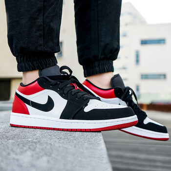 耐克Nike籃球鞋553560-116低幫黑腳趾 35.5