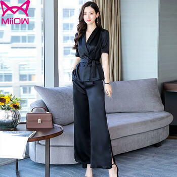 貓人（MiiOW） 高腰 闊腿褲 女 長褲 休閑褲