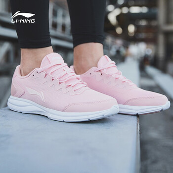 李寧（LI-NING）跑步鞋水晶粉/標(biāo)準(zhǔn)白-6 