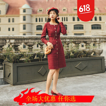 時(shí)尚長(zhǎng)袖連衣裙，打造甜美女人味