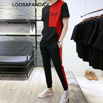 LOOSAFANDA 短袖 男士T恤 A438-904紅色 