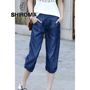 SHIROMA 自然腰 哈倫褲 女 七分褲 牛仔褲