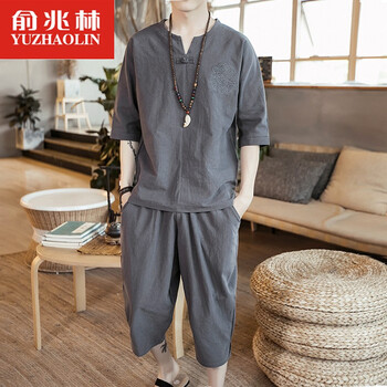 俞兆林 短袖 男士T恤 深灰色A026-W19 