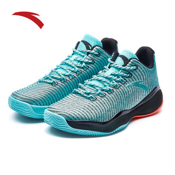 安踏（ANTA）籃球鞋-1/熒光水綠/黑/熒光熱粉 