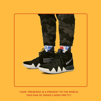 本路（BENLU）籃球鞋kyrie 4 聯(lián)名 黑白 