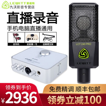 萊維特（LEWITT）  懸掛式 麥克風(fēng) 萊維特240 pro+艾肯2nano聲卡