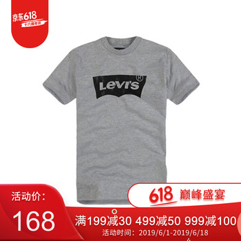 李維斯（Levi's） 短袖 男士T恤 灰色/黑 
