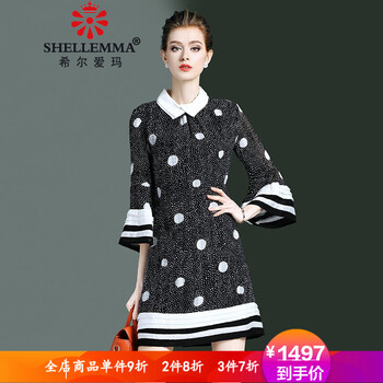 復(fù)古條紋連衣裙，讓你告別微胖界