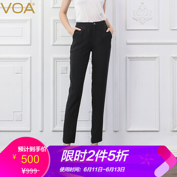 VOA 自然腰 哈倫褲 女 長(zhǎng)褲 休閑褲