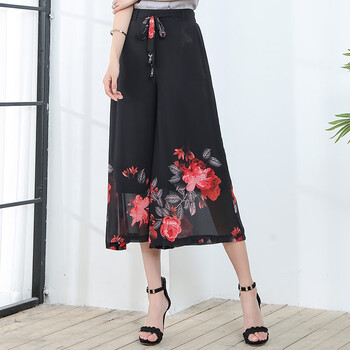芷依麗（ZHIYILI） 高腰 闊腿褲 女 九分褲 休閑褲