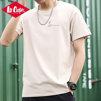Lee Cooper 短袖 男士T恤 杏米色 