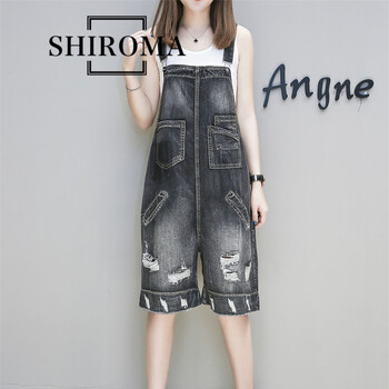 SHIROMA 高腰  女 五分褲 牛仔褲