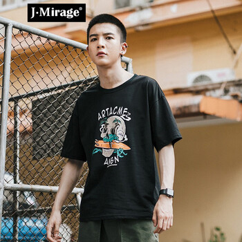 J·Mirage 短袖 男士T恤 黑色 9153 