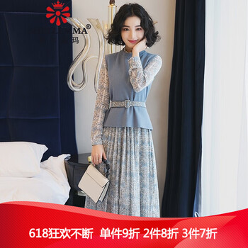 優(yōu)雅長(cháng)袖連衣裙，微胖女神的福音