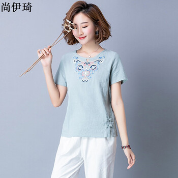 復(fù)古短袖襯衫，讓你的少女心