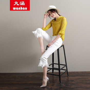 復(fù)古破洞牛仔褲，穿出你的少女心