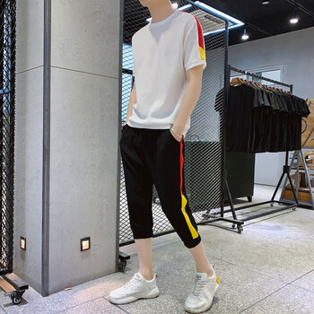 語克（yuke） 短袖 男士T恤 DS414七分褲白色 
