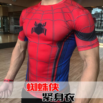 其他品牌 短袖 男士T恤 蜘蛛侠-紧身衣 