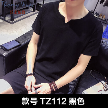 湯米伍德（Thomy Wude） 短袖 男士T恤 TZ112黑色 