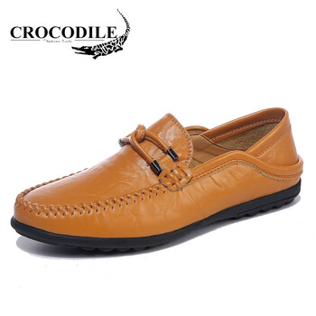 鱷魚恤（CROCODILE）男士黃棕色 40