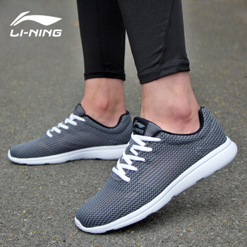 李寧（LI-NING）跑步鞋 鐵青灰/新基礎(chǔ)黑/基礎(chǔ)白 42