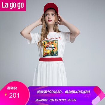 lagogo 字母 印花 連衣裙