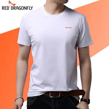 紅蜻蜓（RED DRAGONFLY） 短袖 男士T恤 白色（除塵） 