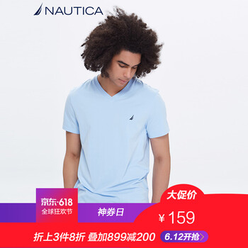 諾帝卡（NAUTICA） 短袖 男士T恤 天藍(lán)色4NN 
