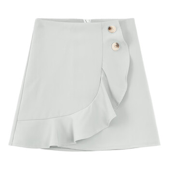 高腰短裙，微胖妹子的甜美小心機