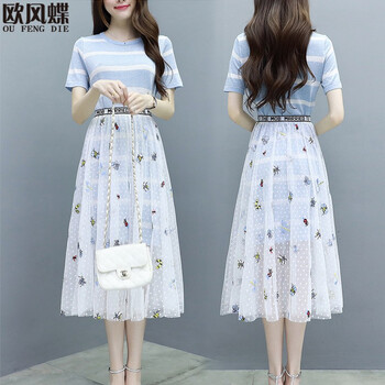 歐風(fēng)蝶（OUFENGDIE） 純色 3D，拼色，印花 連衣裙