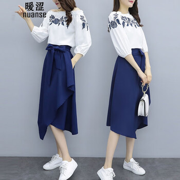 暖澀（nuanse） 純色 繡花，開(kāi)衩，撞色，拼色，蝴蝶結，立體裁剪 連衣裙