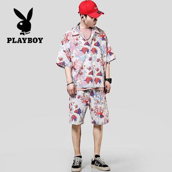 花花公子（PLAYBOY） 短袖 男士T恤 31白色 