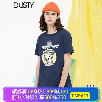 DUSTY 短袖 男士T恤 藏青色 