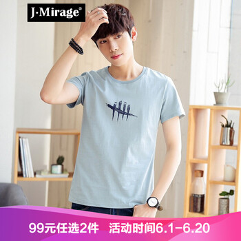 J·Mirage 短袖 男士T恤 907 藍(lán)灰色 